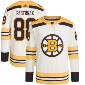 Män Ishockey Boston Bruins Tröja David Pastrnak Adidas 2023-24 NHL All-Star Grädde Authentic