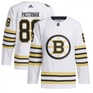 Män Ishockey Boston Bruins Tröja David Pastrnak Adidas 2023-24 NHL White Authentic